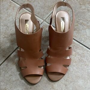 INC International Concepts Brown Leather Sandals